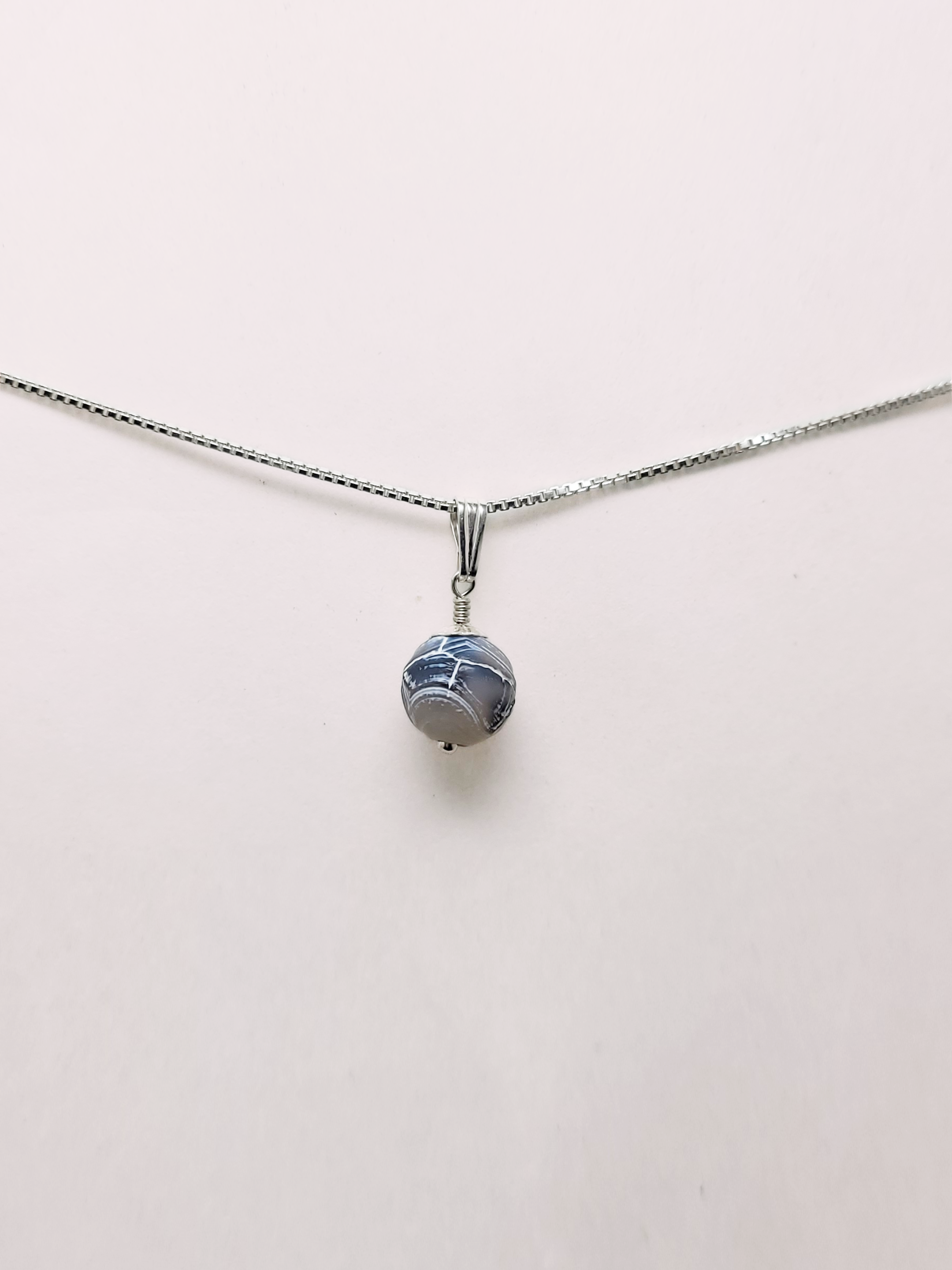 Fire Agate Pendant Necklace