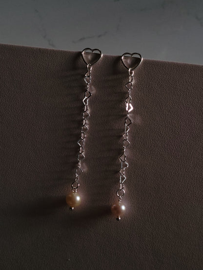 Cascading Bubble Heart Earrings