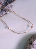 Paperclip Single Pearl Necklace