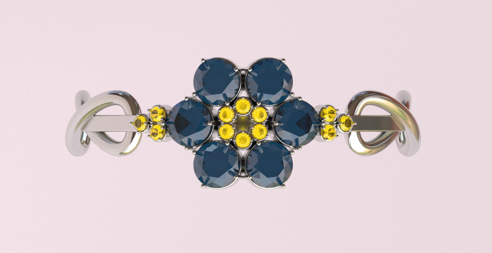 Forget Me Not Ring OOAK