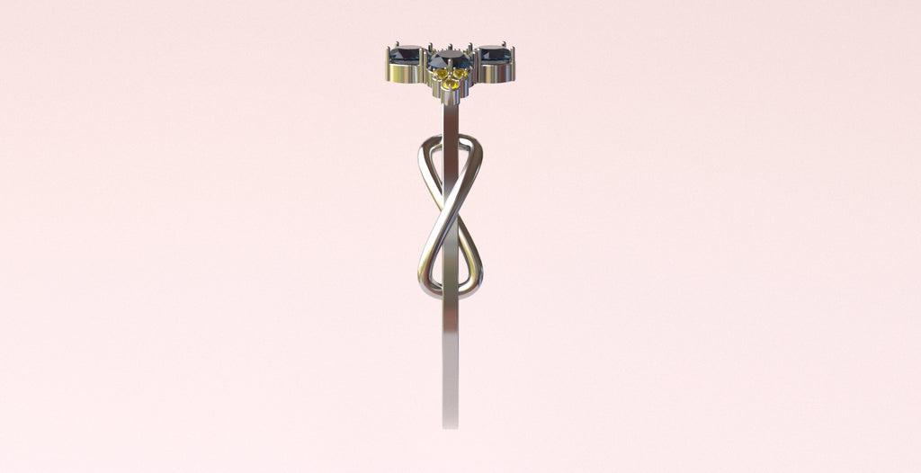 Forget Me Not Ring OOAK