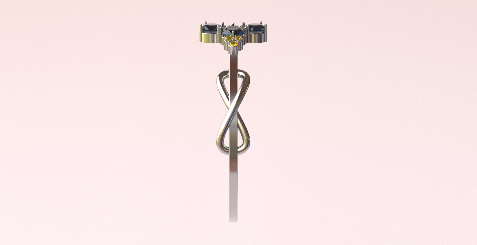 Forget Me Not Ring OOAK