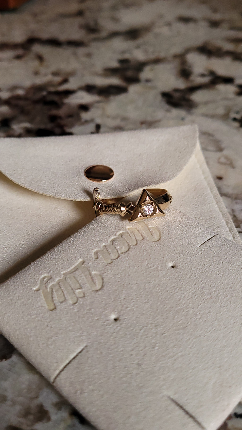 White Goddess Sword Ring
