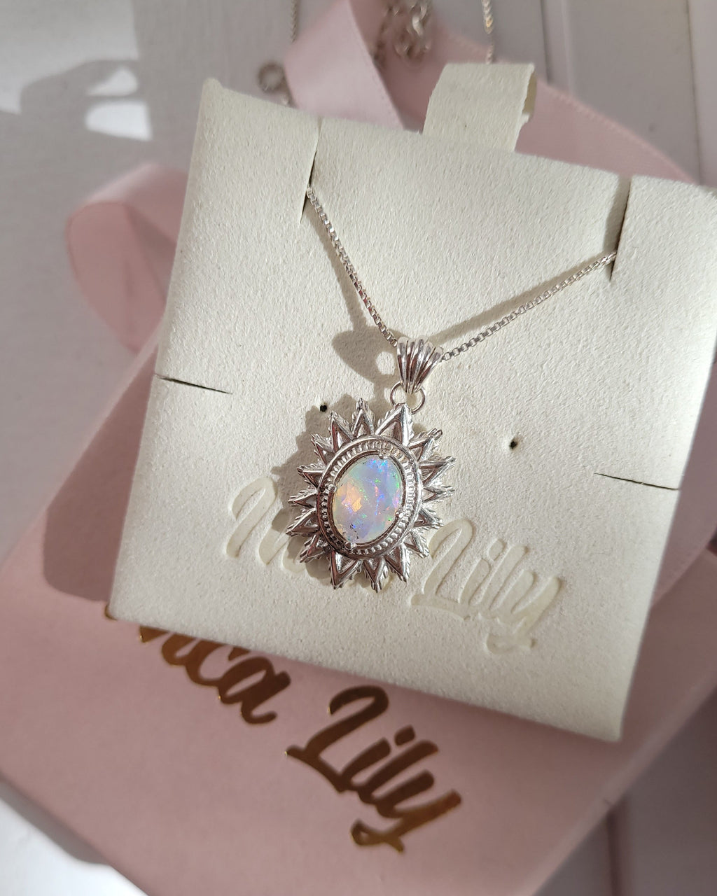 Opal Star Burst Pendant