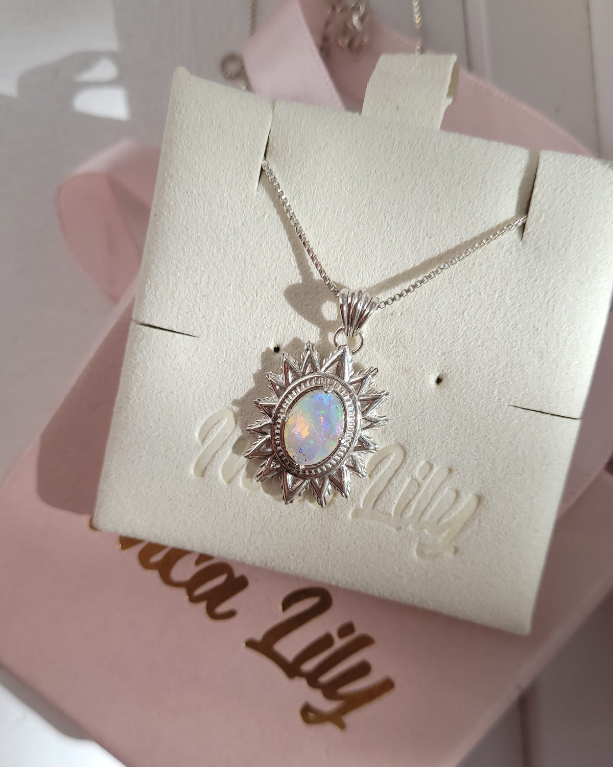 Opal Star Burst Pendant