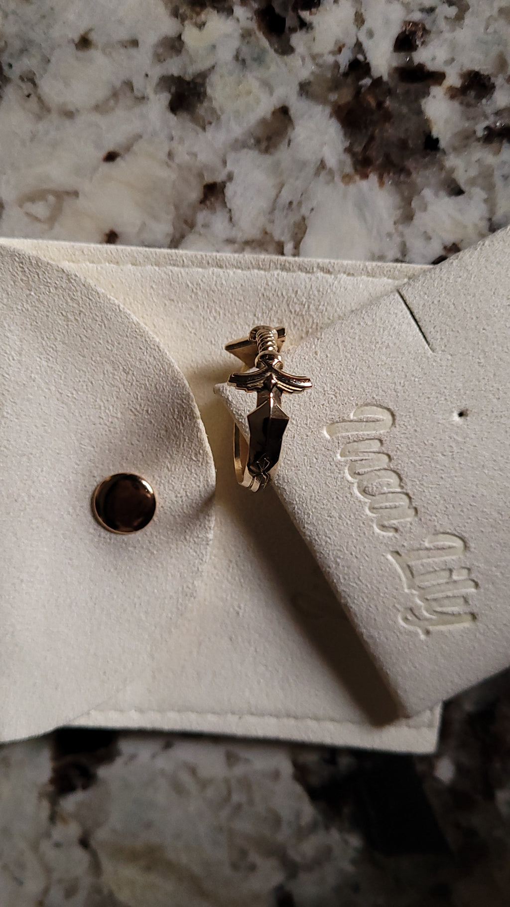 White Goddess Sword Ring