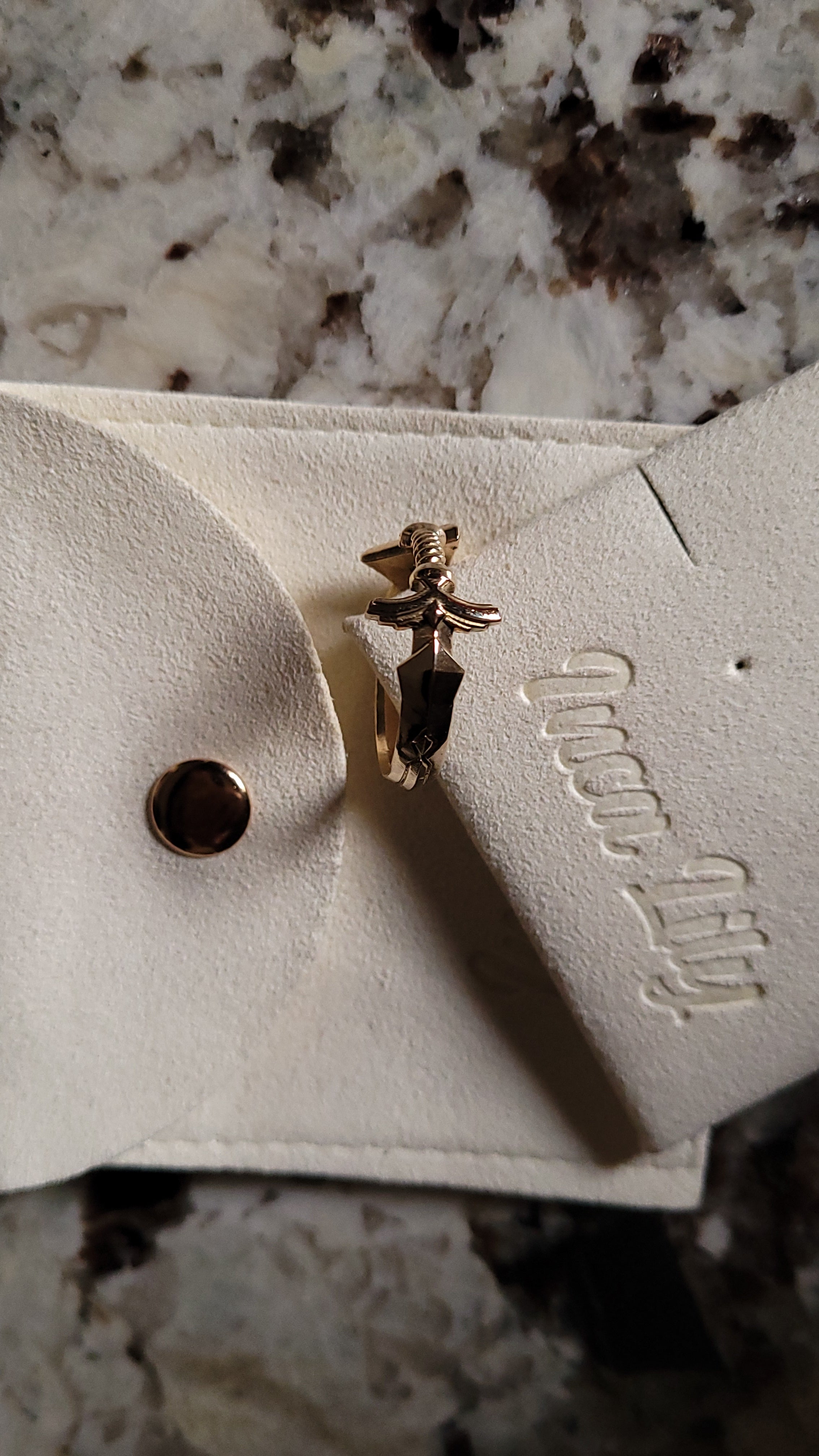 White Goddess Sword Ring