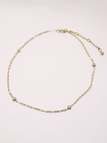 Paperclip Single Pearl Necklace