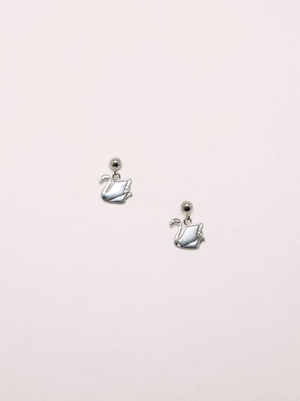 Origami Swan Earrings