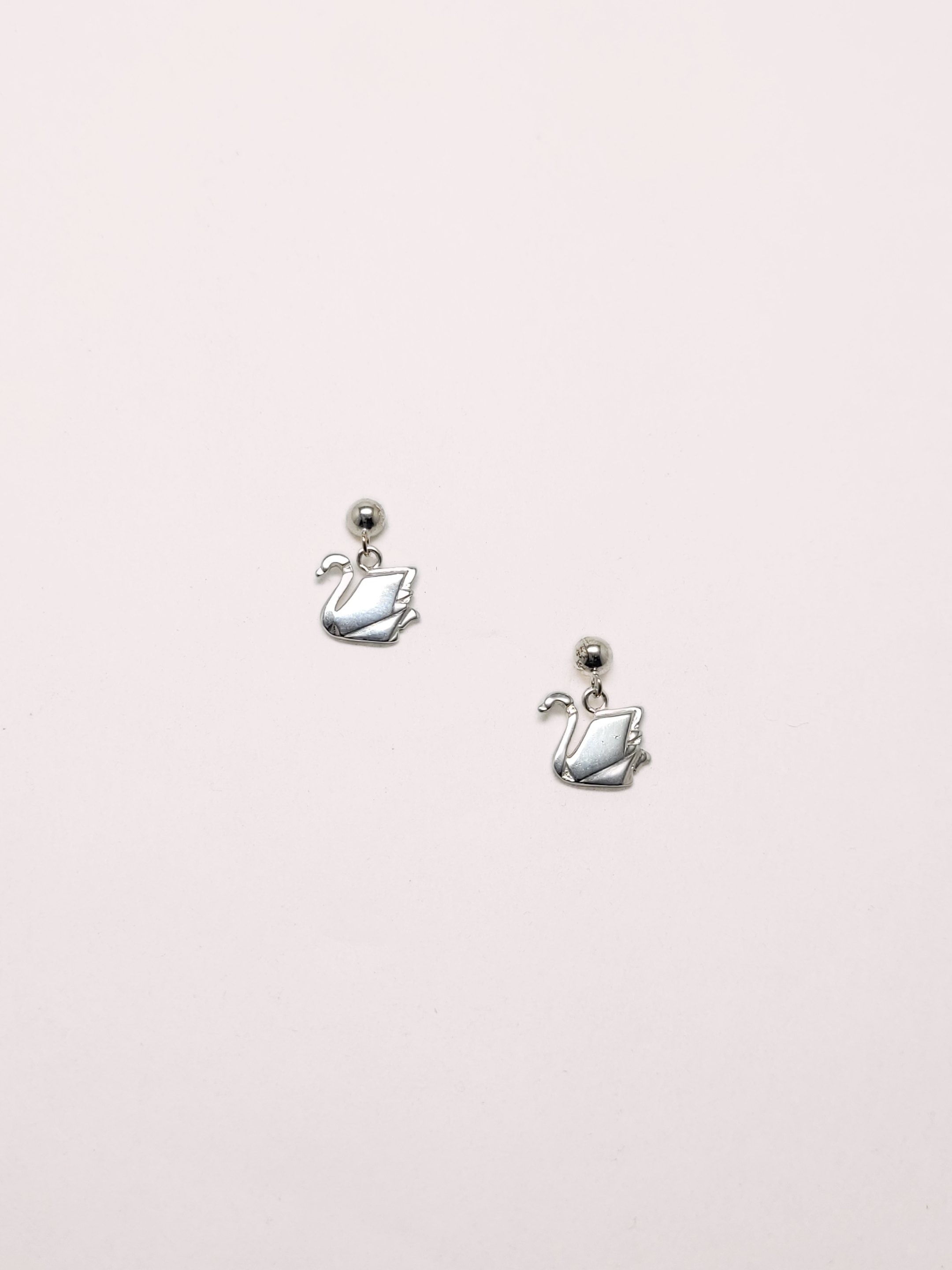 Origami Swan Earrings